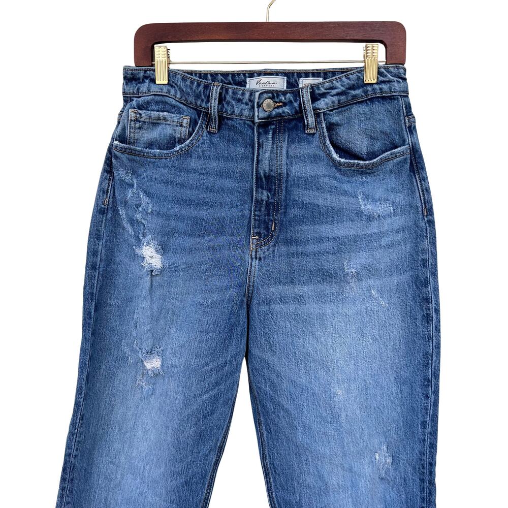 KanCan Signature 90s Straight High Rise Distressed Blue Jeans 28 Vintage Y2K - Picture 5 of 10
